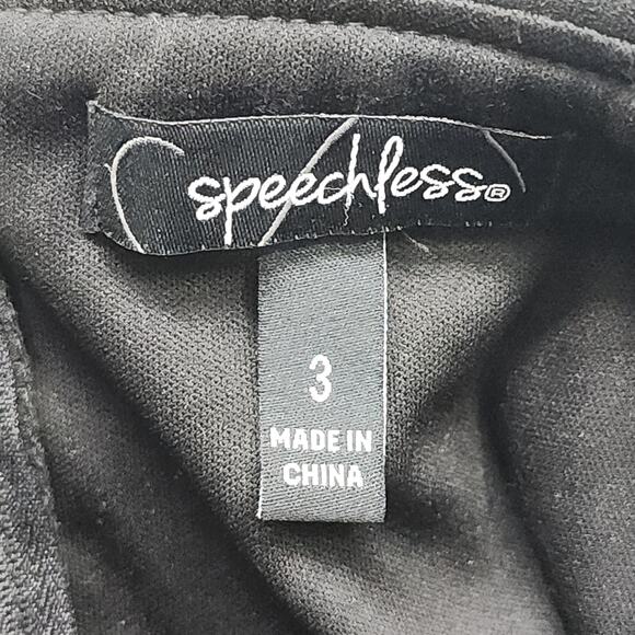 Speechless Dress Womens 3 Juniors Black Pink Floral Strapless High Low Pockets - Picture 3 of 7